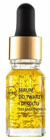 Przeciwzmarszczkowe serum do twarzy i dekoltu ze złotym pyłem i olejem arganowym 15ml