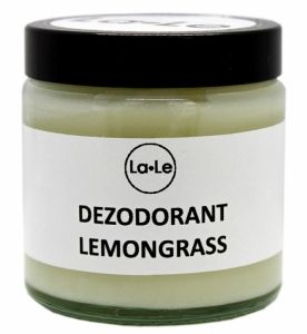 Dezodorant ekologiczny w kremie z olejkiem z trawy cytrynowej (szkło) 120ml